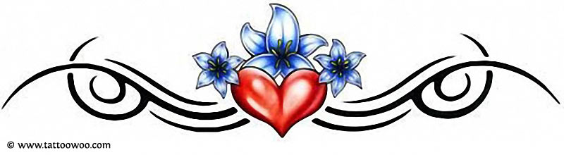 Flowers Tattoos Design: Heart Tattoos Design