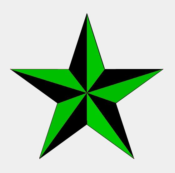 GREEN NAUTICAL STAR graphics and comments