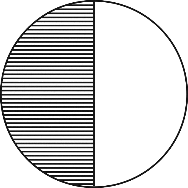 Circle, 1/2 Fraction | ClipArt ETC