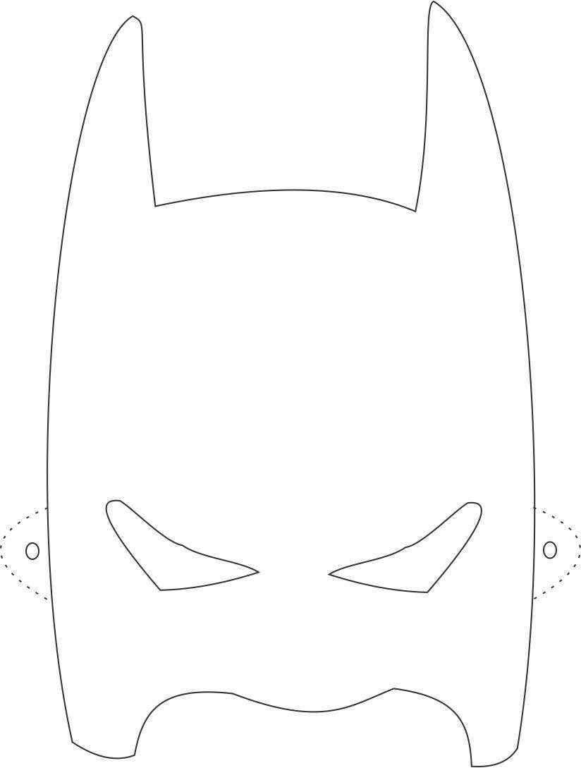 batman mask printable coloring page for kids pages | thingkid.