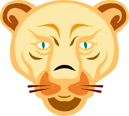 Lion Face Cartoon clip art - Download free Other vectors
