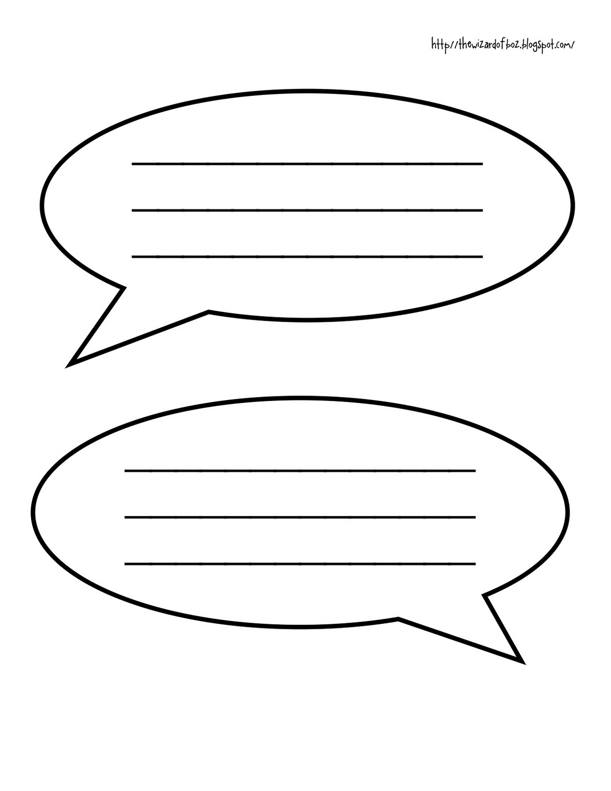 The Wizard of Boz: Speech and Conversation Bubbles - ClipArt Best ...