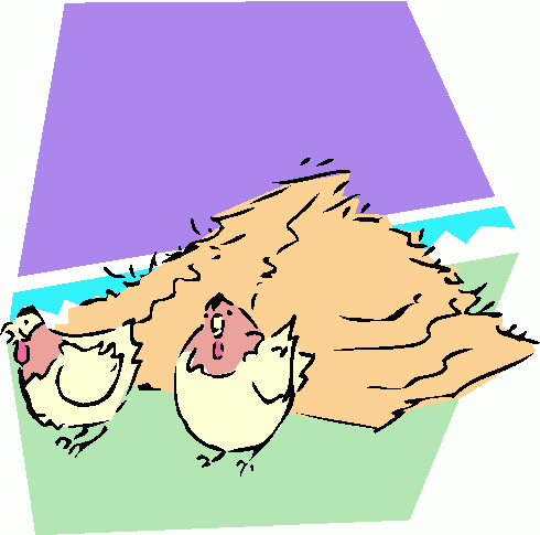 chickens_&_haystack_2 clipart - chickens_&_haystack_2 clip art