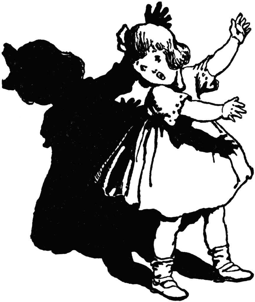 Girl and Her Shadow | ClipArt ETC