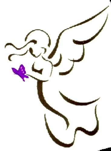 Angel Outline embroidery design | Tattoos and piercings | Pinterest