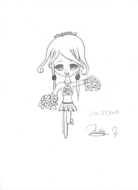 Chibi Cheerleader Drawing Photo by xsilverybellx | Photobucket