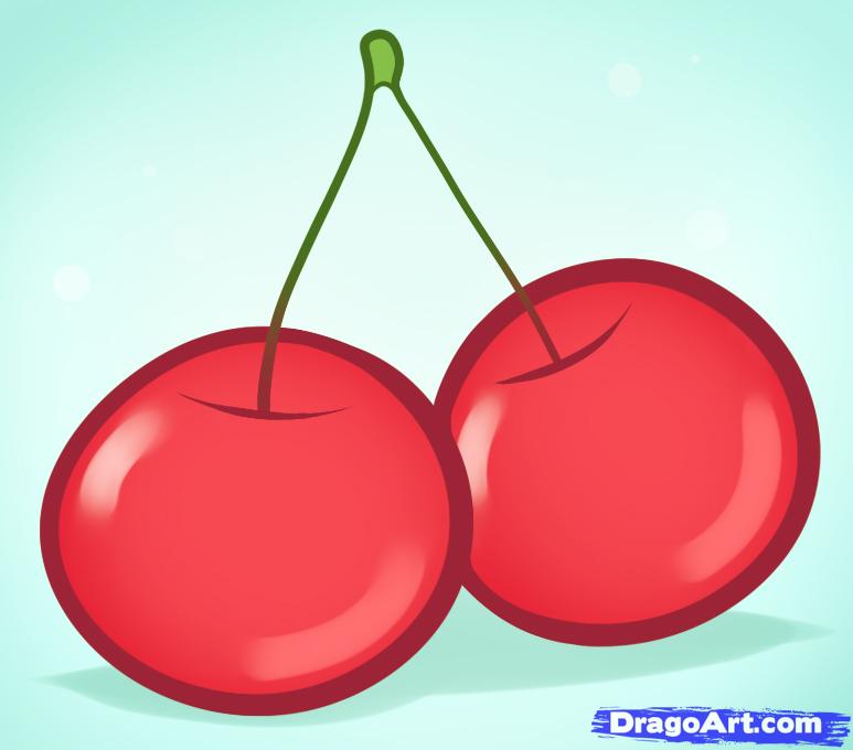 How to Draw Cherries for Kids, Step by Step, Food, Pop Culture ...
