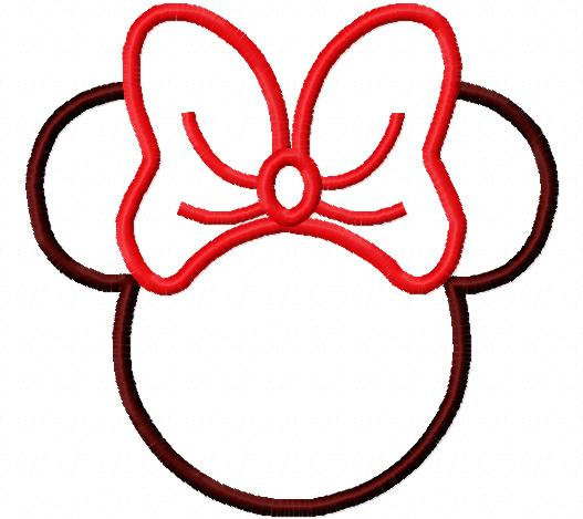 Miss mouse silhouette applique design by BowsAndClothesDesign