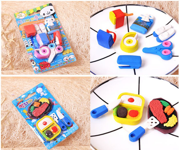 kawaii simulation chinese food rubber cute cartoon eraser children ...
