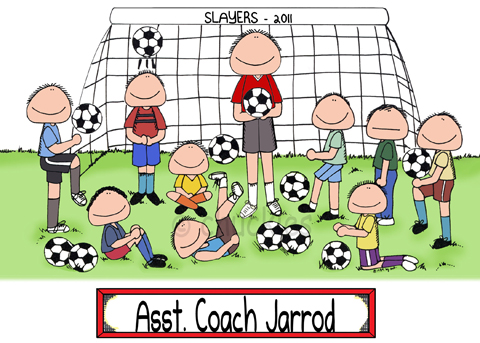 FootballChuckies Cartoons Personalised Picture Gifts