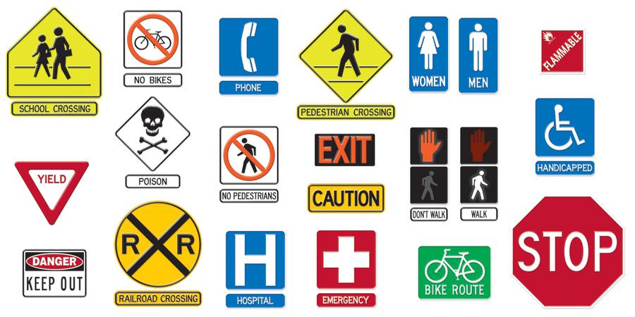 Safety Signs & Symbols Bulletin Board Set | T-735
