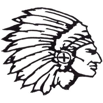 Heads Embroidery Design: Indian Chief Head Outline from Dakota ...
