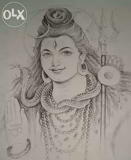 Archive: Bhagwan shiv's hand made pencil sketch - Bihar - Home ...