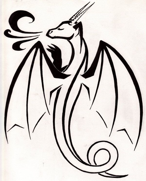 Simple Dragon Tattoo by *TsukiTsu on deviantART | Tattoos | Pinterest