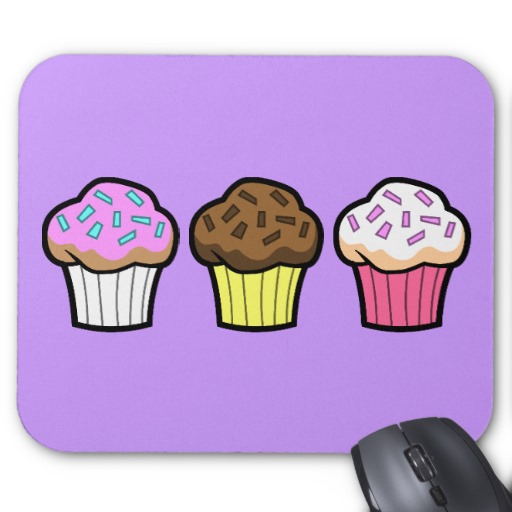 Cartoon Cupcakes Mouse Pad | Zazzle