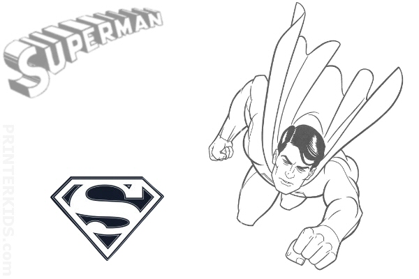 Superman Hero Color Book Page(#9887)