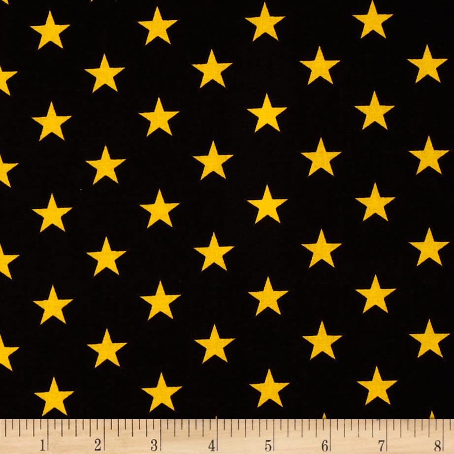 All Stars Black/Yellow - Discount Designer Fabric - Fabric.com