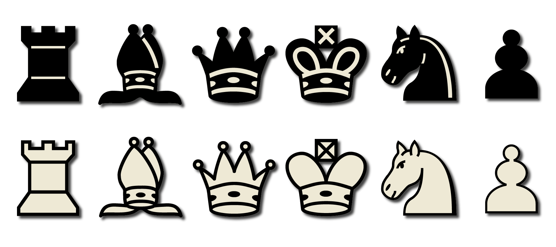 Chess Piece Creative Grid Horse Knight Shape Icon - Free Icons