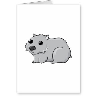 Cartoon Wombat Cards, Photocards, Invitations & More