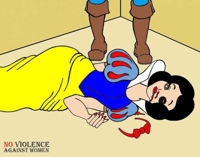 Iconic Cartoon Characters Domestic Violence