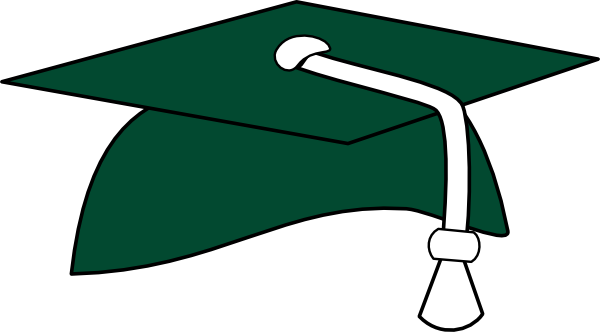 Green Graduation Cap White Tassel Clip Art at Clker.com - vector ...