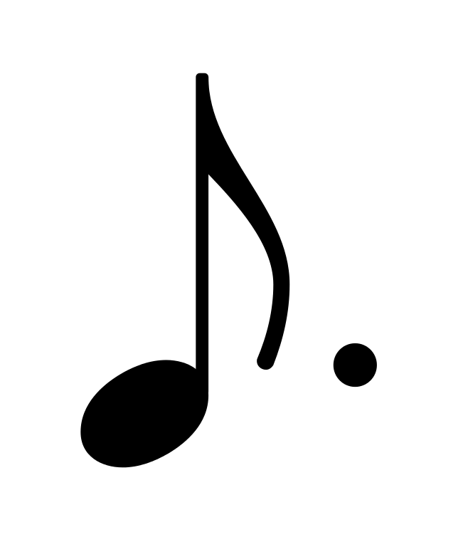 File:Dotted eighth note stem up.svg - Wikimedia Commons