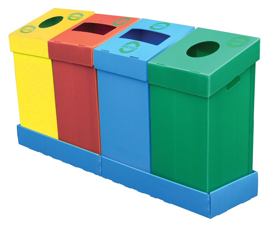Flat Pack Recycling Bin 75 Litres For Office
