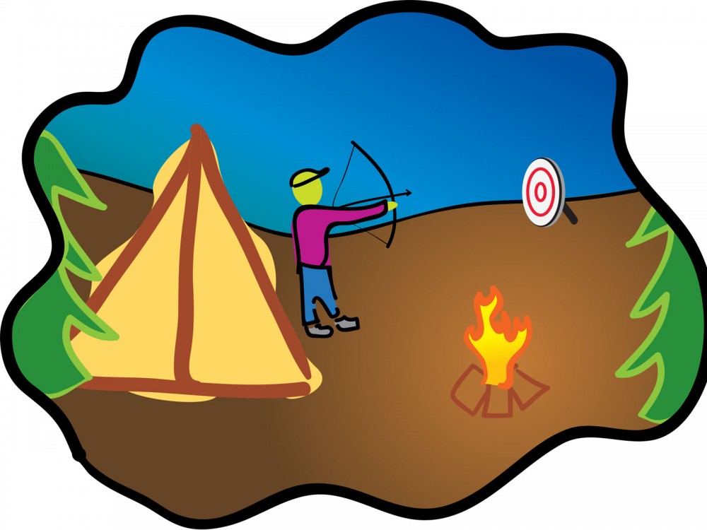 Happy Camping Archery - PPT Backgrounds - Games, Sports ...