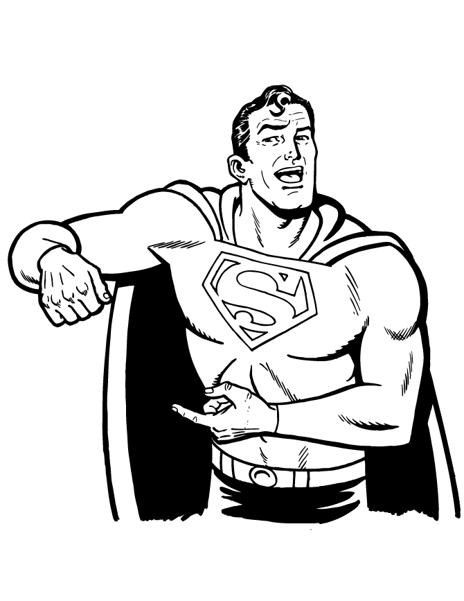 Old School Superman Coloring