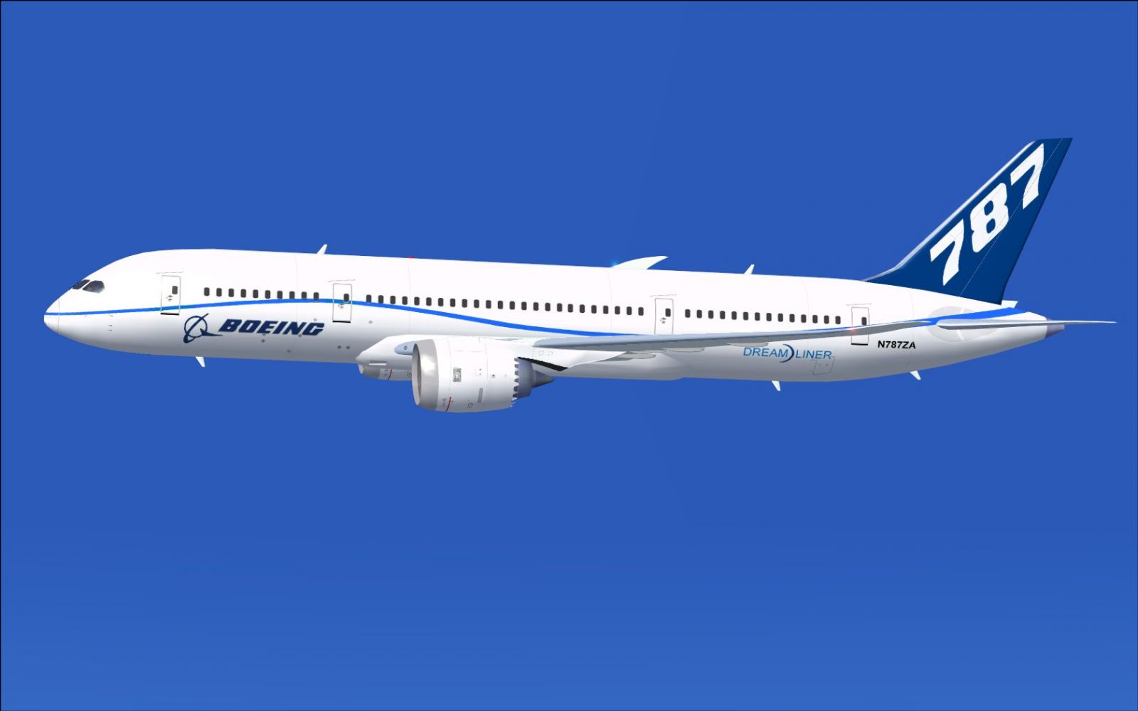 N787ZA Flight Test Airplane Boeing 787-8 for FSX