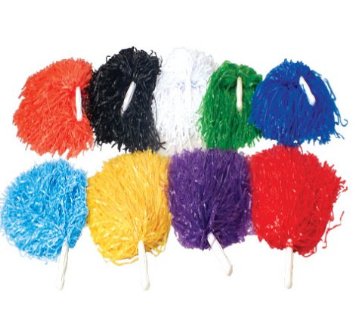 Amazon.com : CHEERLEADER POM POMS - GREEN - SCHOOL SPIRIT POMS ...