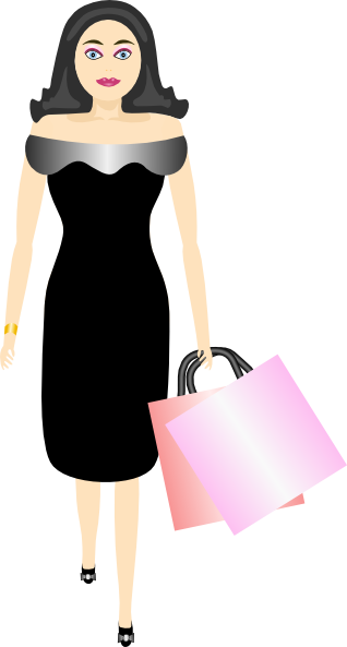Woman Shopping clip art - vector clip art online, royalty free ...