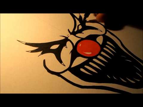 How to Draw An Evil Clown II - YouTube