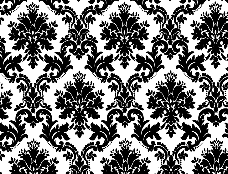 Free Vector: Seamless Black and White Floral Design, Vector ...