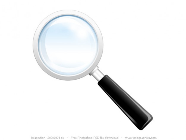 Search icon, PSD magnifying glass PSD file | Free Download