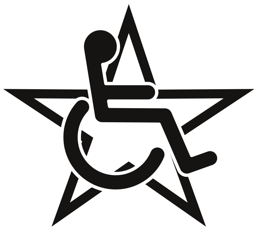 Wheelchair in a Star SVG Vector file, vector clip art svg file ...