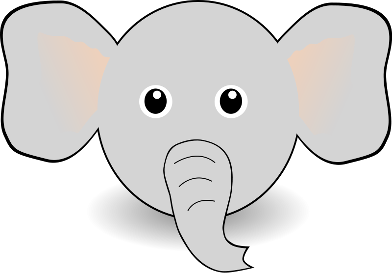 Funny Elephant Face Cartoon Clip Art Download