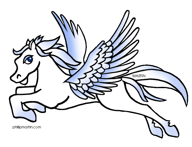 Phillip Martin clip art of Pegasus. | Language Arts | Pinterest