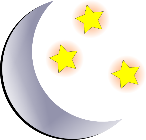 Pix For > Clipart Moon And Stars