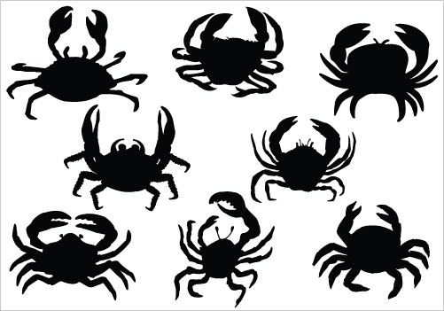 Crab Silhouette Vector ClipartSilhouette Clip Art