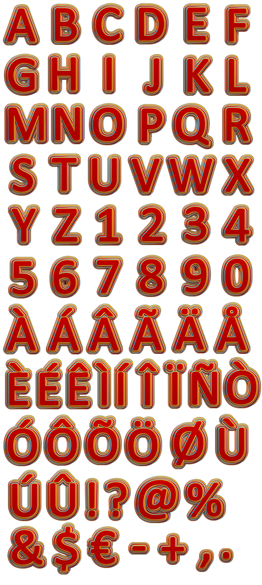 Color stripes font