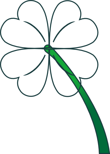 Leaf Clover Gradient clip art Free Vector / 4Vector