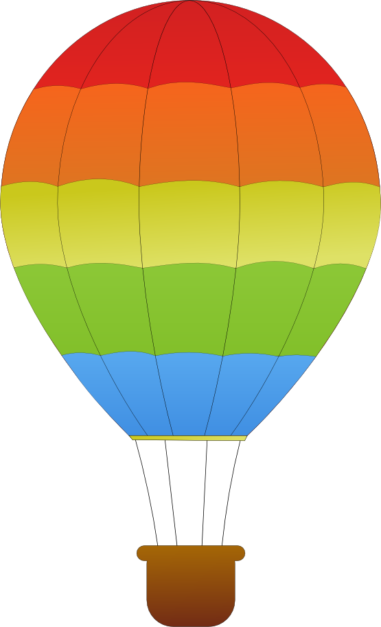 Colorful Hot Air Balloon Clipart