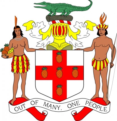 Jamaica Coat Of Arms clip art Vector clip art - Free vector for ...