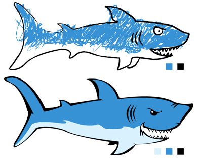 2 sharks - Download Free Vector Art, Stock Graphics & Images