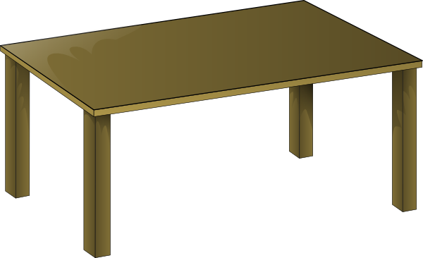 Wooden Table clip art - vector clip art online, royalty free ...