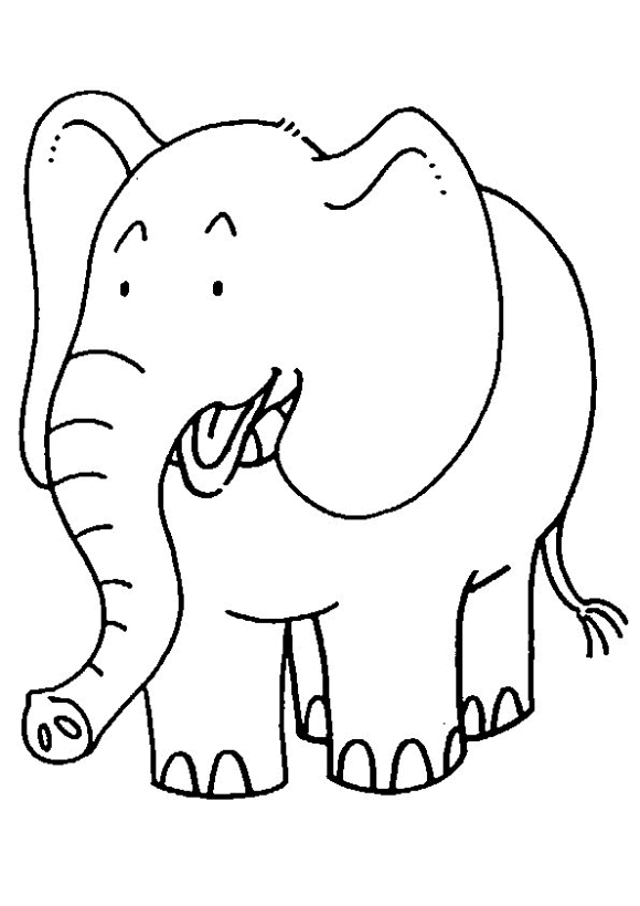 Kids Preschool Coloring Pages Elephant - Animal Coloring pages of ...