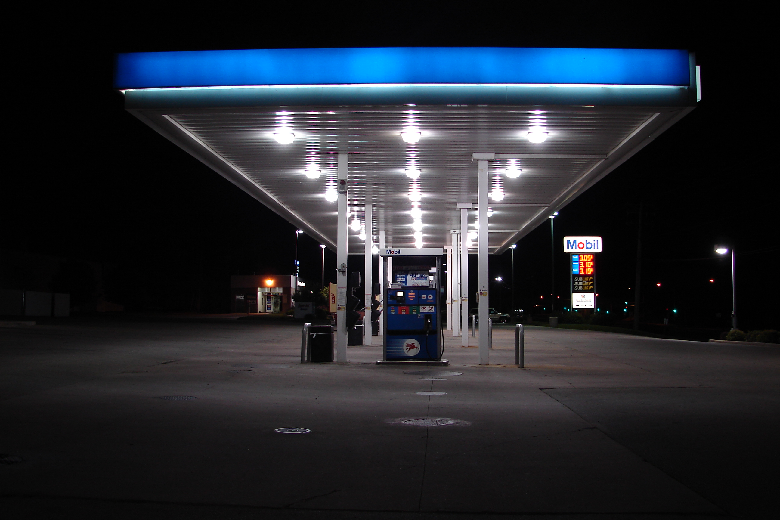 Gas Station Pumps at Night 2 by FantasyStock on DeviantArt