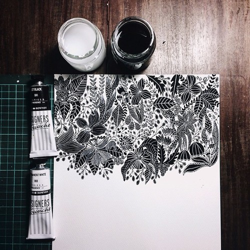 Group of: Floral Drawings | via Tumblr | We Heart It