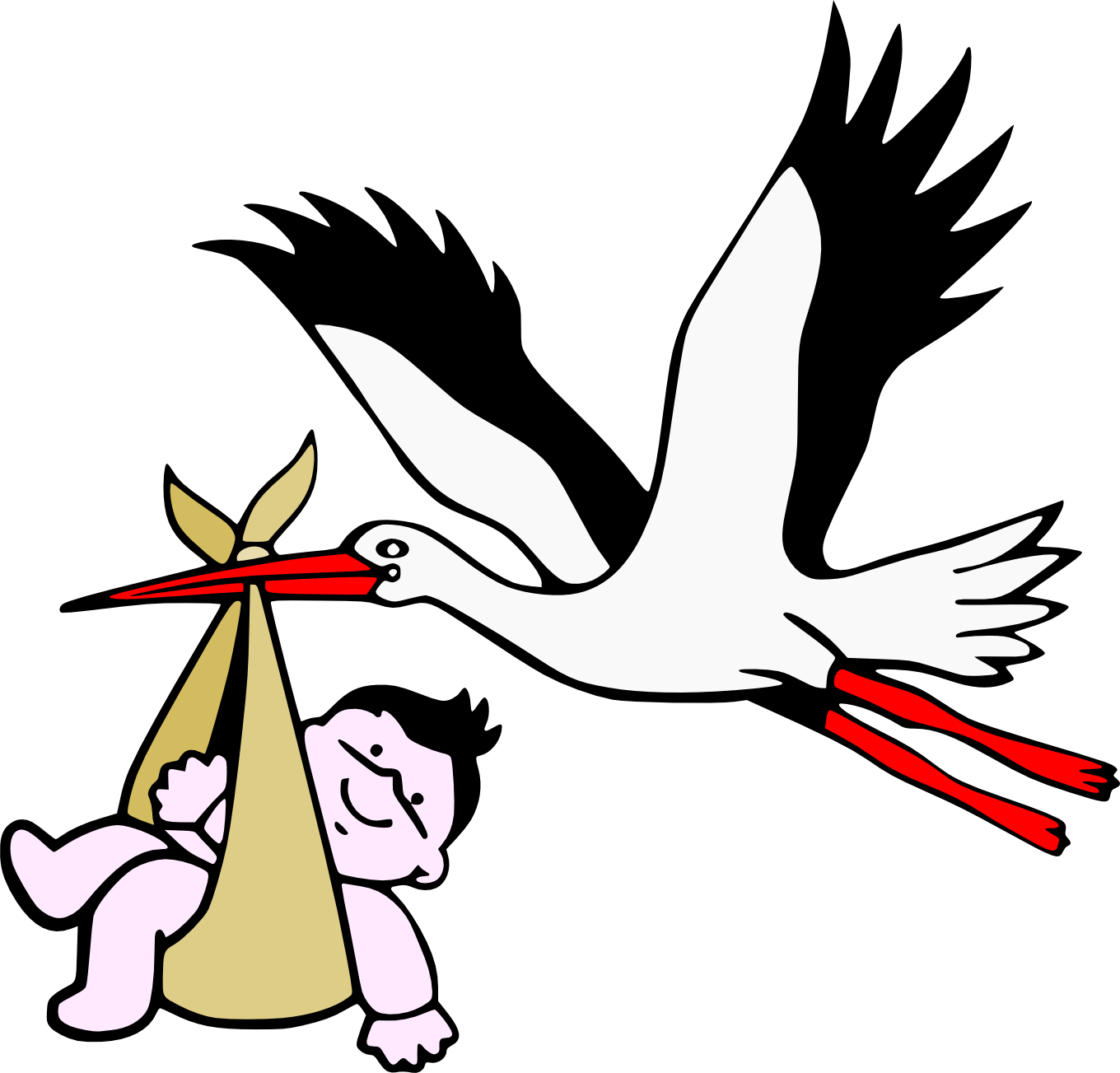 File:Stork with new-born child.png - Wikimedia Commons